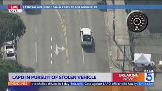 LA police chase ends with shots fired [upl. by Aldred]