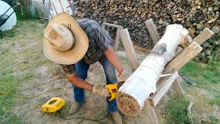 Firewood process using saw horse [upl. by Nnylsaj254]