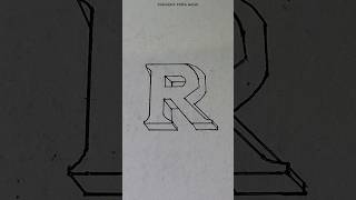 Letter R 3d Draw  Rate My Art  Art shorts art 3dart shorts 3d viral drawing ytshorts [upl. by Winchell]