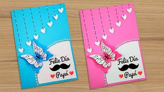 🌺🦋Tarjeta de mariposa para el día del padre 😇 Ideas para papá 🥳 Fathers Day Card Beautiful 😎 [upl. by Annaynek]