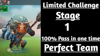 Lords mobile Barbarian limited challenge stage 1Limited challenge Barbaric journey stage 1 [upl. by Ellehsim]