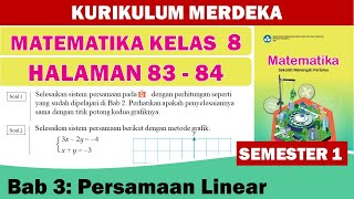 MATEMATIKA KELAS 8 HALAMAN 8384 SEMESTER 1 KURIKULUM MERDEKA [upl. by Pulling]