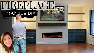 DIY Fireplace Mantle  DIY Fireplace Wall  Install Board and Batten  Relax in the Country [upl. by Peugia]