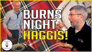 Mark Trying Haggis with Aqvavitae in 60 seconds Burns Night Haggis [upl. by Ahseram130]