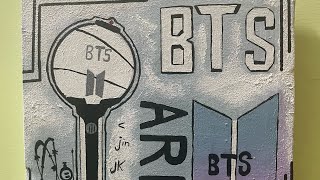 Full easy BTS logo drawing ✍️ hkart [upl. by Notgnilra67]