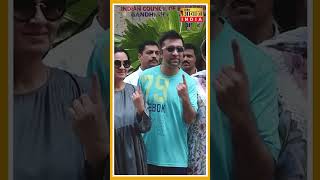 Shraddha Kapoor brother and aunt Padmini Kolahpure cast their votes at the polling booth in Mumbai [upl. by Seni516]