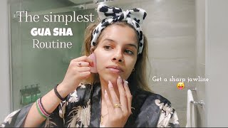 HOW TO GUA SHA LIKE A PRO  TIPS ON HOW TO USE GUA SHA CORRECTLY guasha jawline howtoguasha [upl. by Ellevehc]