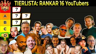 16 Svenska Youtubers RANKADE Vem är bäst [upl. by Henghold]