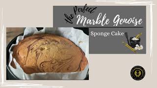 Marble Sponge cake  Genoise  Easy and Perfect Sponge Cake recipe  4K  With English subtitles [upl. by Oniger]