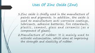 Uses Of Aluminum IIIOxide amp Zinc Oxide  Uses Of Metal Oxides [upl. by Barris]