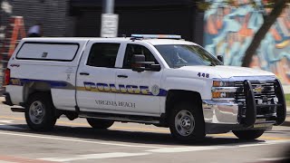 x3 Virginia Beach Police Department Cars Patrolling Compilation w Cruise Lights [upl. by Oicnerual]