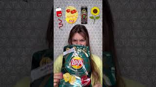 Eating food challenge 😂 Caramel apple flavored chips are not tasty 😳 shorts Best video by Hmelkofm [upl. by Lennad]