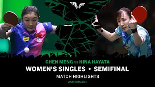 Chen Meng vs Hina Hayata  WS SF  Saudi Smash 2024 [upl. by Anderer814]