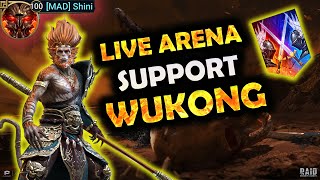 Destroy Stoneskin With Wukong Live Arena First impressions  Support Build I Raid Shadow Legends [upl. by Medardas]