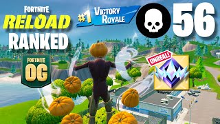 NEW PUMPKIN KING SKIN  OG Fortnite Reload RANKED  High Kill Zero Build [upl. by Nauqet]