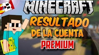 Minecraft  Resultado Cuenta Premium   SUERTE ¡¡ [upl. by Arlin]