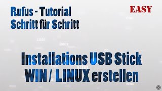 Installations USB Stick erstellen WINDOWS Linux usw [upl. by Anaahs936]