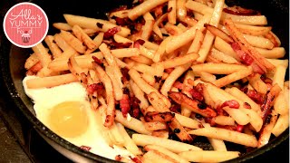 How to make Fried Potatoes Chips  Latvian Recipe  Жареная картошка с луком [upl. by Etka]