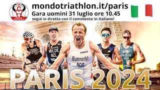 Triathlon Olimpiadi Paris 2024 gara uomini video cronaca diretta [upl. by Nelleoj]