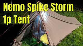 77 Nemo Spike Storm 1P Ultralight Tent  First Impression [upl. by Anavoj]