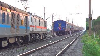 Remarkable Sight Two Trains Departing in Same Track at Same Time [upl. by Leora]