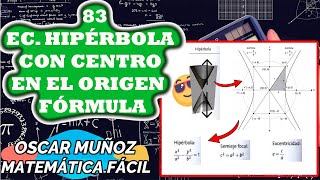 83 EC HIPÉRBOLA CON CENTRO EN EL ORIGEN FÓRMULA GEOMETRÍA ANALÍTICA OM [upl. by Gratiana]