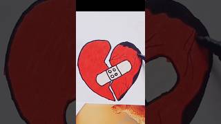 Broken heart 💔  broken heart drawing creative art brokenheart shorts shortsfeed yt [upl. by Germano804]