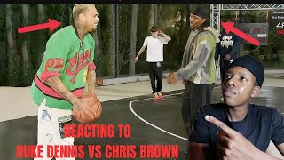 REACTING To The AMP Vs CHRIS BROWN TYLIL JAMES Basketball GAME [upl. by Lexis]