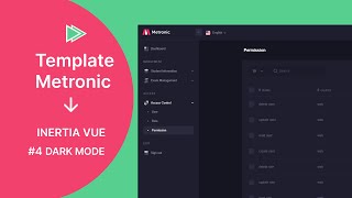 Integrasi Template Metronic dengan Inertia Vue 4  Dark Mode [upl. by Lleder]