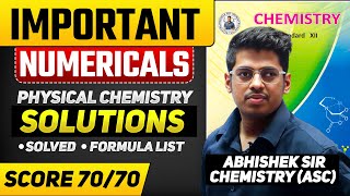 Chemistry IMP Numerical Series  2 Solutions  HSC Board Exam 2024  By Abhishek Sir Chemistry [upl. by Trueblood]