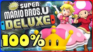 New Super Mario Bros U Deluxe 🌰 55 Deepsea Ruins  Secret Exit 🌰 100 All Star Coins [upl. by Aizitel]