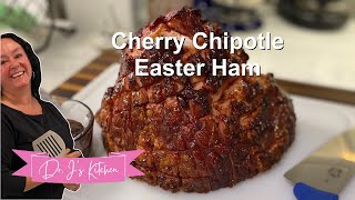 🐰🌷Easter Ham with Cherry Chipotle Glaze  Youre Gonna LOVE this ✝️ ⛪easterrecipes [upl. by Darin]