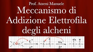 Meccanismo di addizione elettrofila degli alcheni L39 ProfAtzeni ISCRIVITI [upl. by Atilal230]