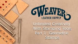 Leather Stamping Tools Segment 1 Geometric Stamps [upl. by Sremlahc840]