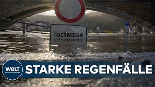 HOCHWASSER in Hessen amp Saarland  In Bayern drohen Überschwemmungen [upl. by Ecirum]