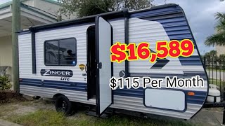 Travel Trailer FOR SALE 16589 or ONLY 115 a Month  CrossRoads RV Zinger Lite ZR18RB [upl. by Ardin917]