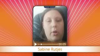 TV Oranje app videoboodschap  Sabine Rutjes [upl. by Alleiram]