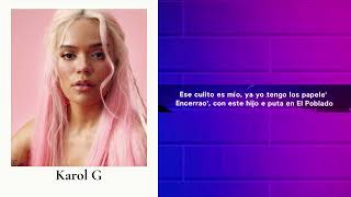 Karol G  Poblado  Remix Lyrics [upl. by Aarika499]