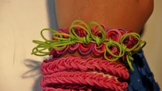 New Style How to make a Hula Hoop rubber band bracelet on a CraZLoom [upl. by Lear]