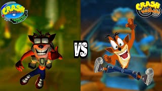 Crash warth of cortex vs Crash twinsanity  Levels of chase [upl. by Aubrey]