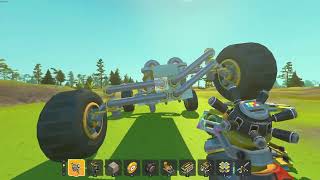 HOW TO MAKE A DOUBLE WISHBONE SUSPENSION WITH OUT THE SUSPENSION GLITCH IN SCRAP MECHANIC [upl. by Gildas958]