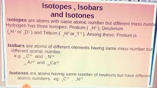 Isotopes isobars and isotones [upl. by Dihahs]