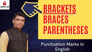 Brackets Braces and parentheses use in English  Rules and Examples  Punctuation marks in English [upl. by Ynnep363]