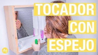 Cómo hacer un tocador de madera con espejo · Handfie DIY [upl. by Carmena879]