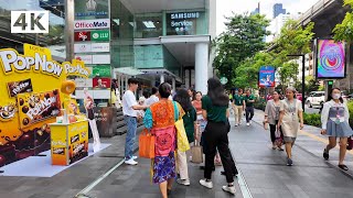 4K UHD Walking in Vibrant Downtown Bangkok  Sala Daeng to Silom Plaza [upl. by Anner]