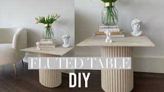 DIY FLUTED TABLE  MINIMAL SIDE TABLE  DETAILED VIDEO [upl. by Nirok]