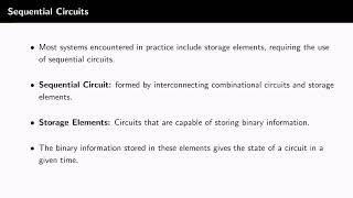 Diseño Lógico S9 02 Introducción a sistemas secuenciales [upl. by Hairahs843]