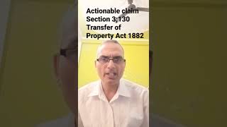 law Actionable Claim Transfer of Property Act Mahesh Yadav 9868829874 Aditi Law Institute [upl. by Kyred]