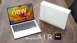 New Macbook Air M2 Starlight  Unboxing and first impressions [upl. by Nirehs]