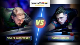 SKYLER WOODWARD VS DANIEL MACIOL  2024 EUROPEAN OPEN billiards 9ballpool highlights [upl. by Hcirdeirf]